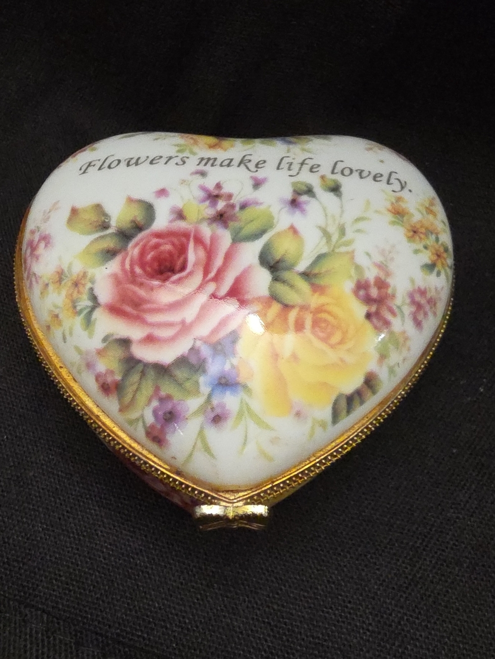 Vintage Small Ceramic Trinket Heart